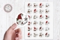 Preview: 24 Stück zuckersüße Adventskalenderaufkleber Sticker Wichtel Gnome /4cm rund mit-oder ohne 24 Beutelchen aus Kraftpapier von Lüttentüddel